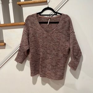 Free People pink chunky couldn’t-be-cozier sweater